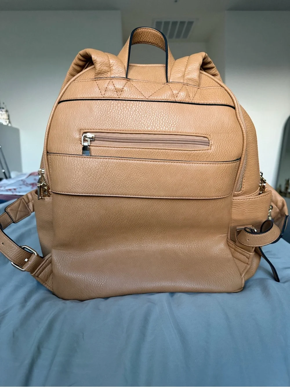 Poppy & Peonies Brooklyn Backpack in Camel